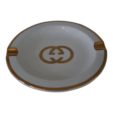 gucci ashtray gold|Gucci trinket tray.